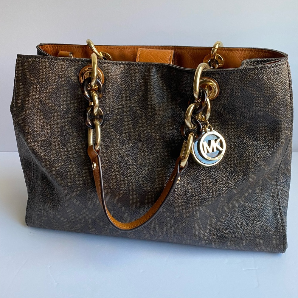 MICHAEL KORS Cynthia Logo Medium Satchel